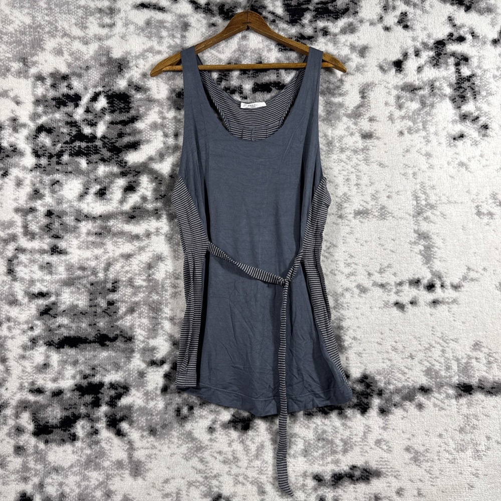Charli London Top‎ Womens Size 12 Gray Belt Viscose Stretch Sleeveless